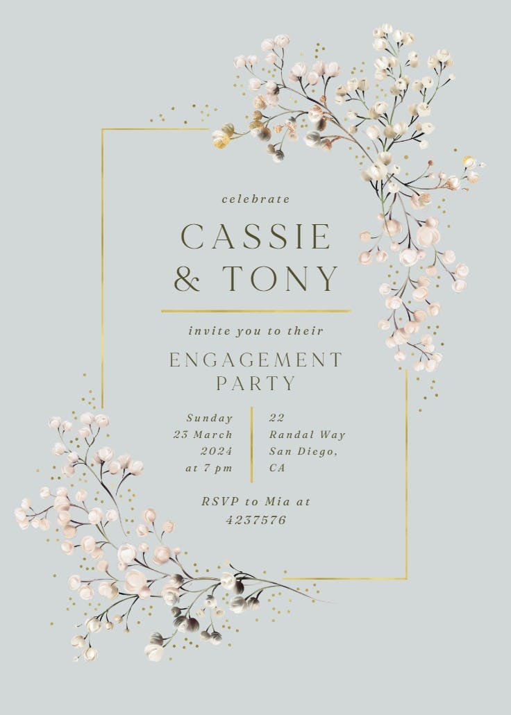 Breathless - engagement party invitation